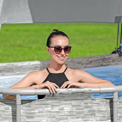 Bestway Flowclear UPF 40+ Canopy for 6' to 11' Wide Rectangular or Oval Pools
