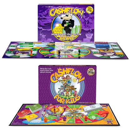 Rich Dad CASHFLOW How To Get Out Of The Rat Race Board Game, Adult & Kid Version