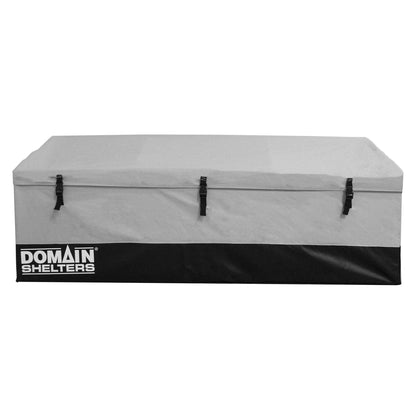 Domain Shelters 176 Gallon 6 x 2 Foot Outdoor Patio Storage Deck Box, Gray/Black