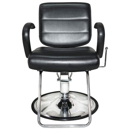 PureSana Chromium Kyler 360 Degree Professional All Purpose Salon Chair, Black