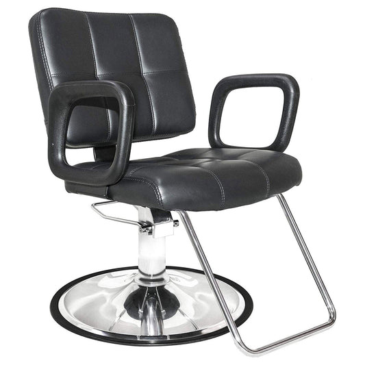 PureSana Chromium Ariana 360 Degree Professional Styling Salon Chair, Black