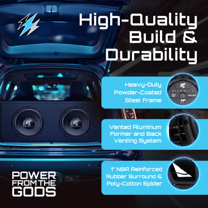 HIFONICS 12" 800 Watt 4 Ohm DVC Car Audio Subwoofer Power Bass Sub (8 Pack)