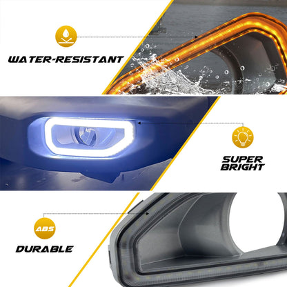 AMERICAN MODIFIED Fog Light Covers w/Turn Signal for 2018-2024 Jeep Wrangler JL