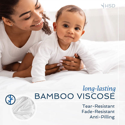 Hotel Sheets Direct Bamboo 4 Piece Sheet & Pillowcase Set, Cal King, Light Blue