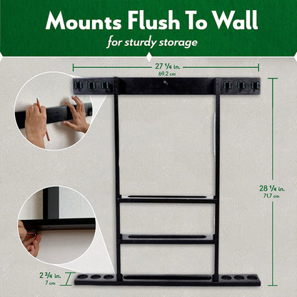 ISZY Billiards Wall Mounted Pool Accessories Billiard Ball and Stick Holder Rack