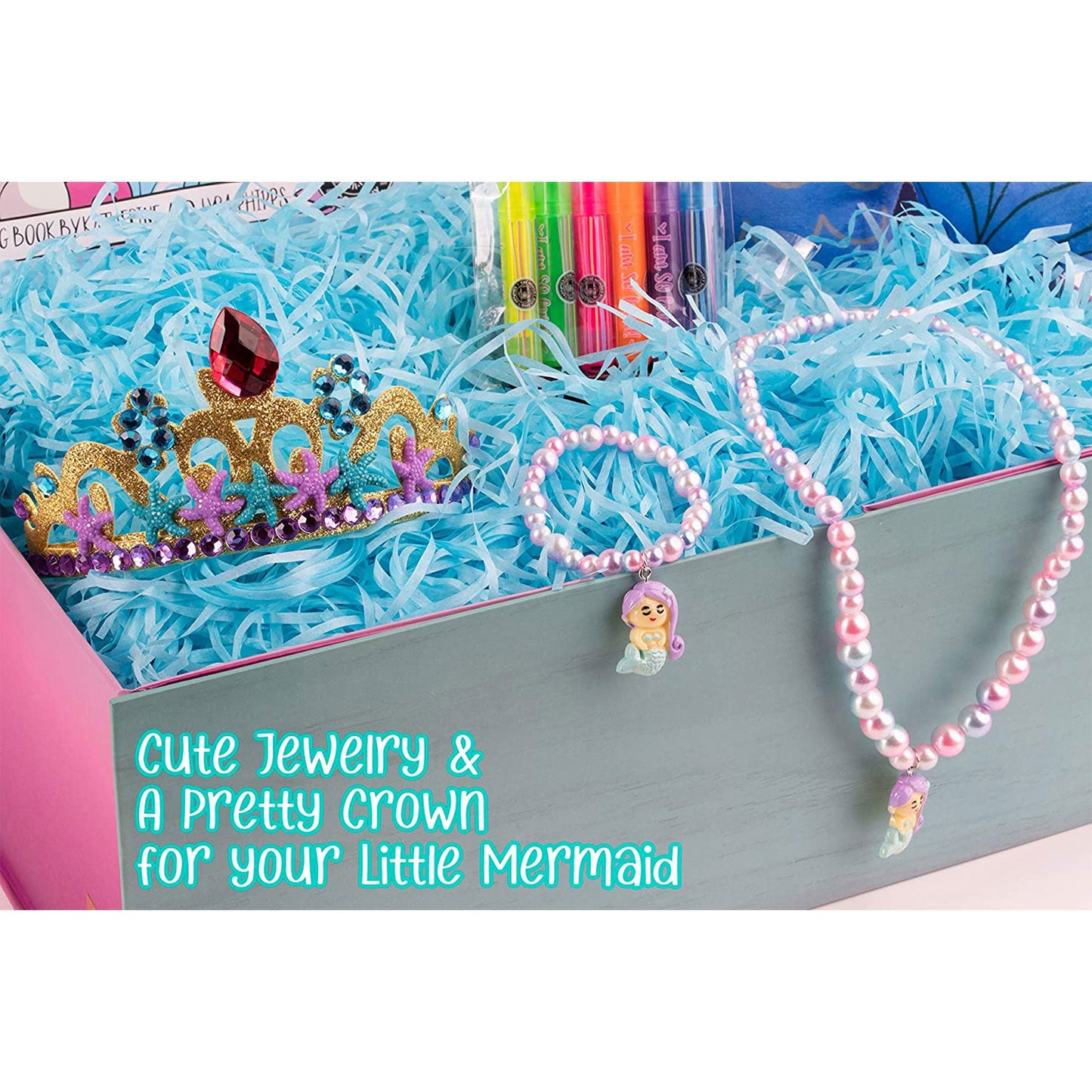 The Memory Building Company Large Mermaid Surprise Box for Kids Ages 6 and Up