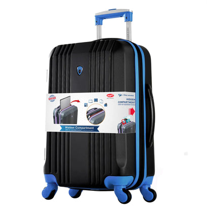 Olympia Apache II 21" Expandable Carry On 4 Wheel Spinner Luggage Suitcase, Blue
