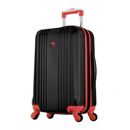 Olympia Apache II Hardcase 4 Wheel Spinner Suitcase 3 Piece Luggage Set, Red