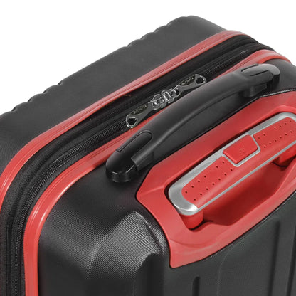 Olympia Apache II Hardcase 4 Wheel Spinner Suitcase 3 Piece Luggage Set, Red