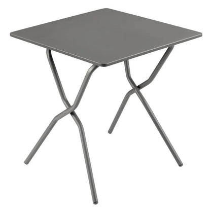 Lafuma Balcony II Colorblock Steel Square Folding Outdoor Patio Table, Titanium