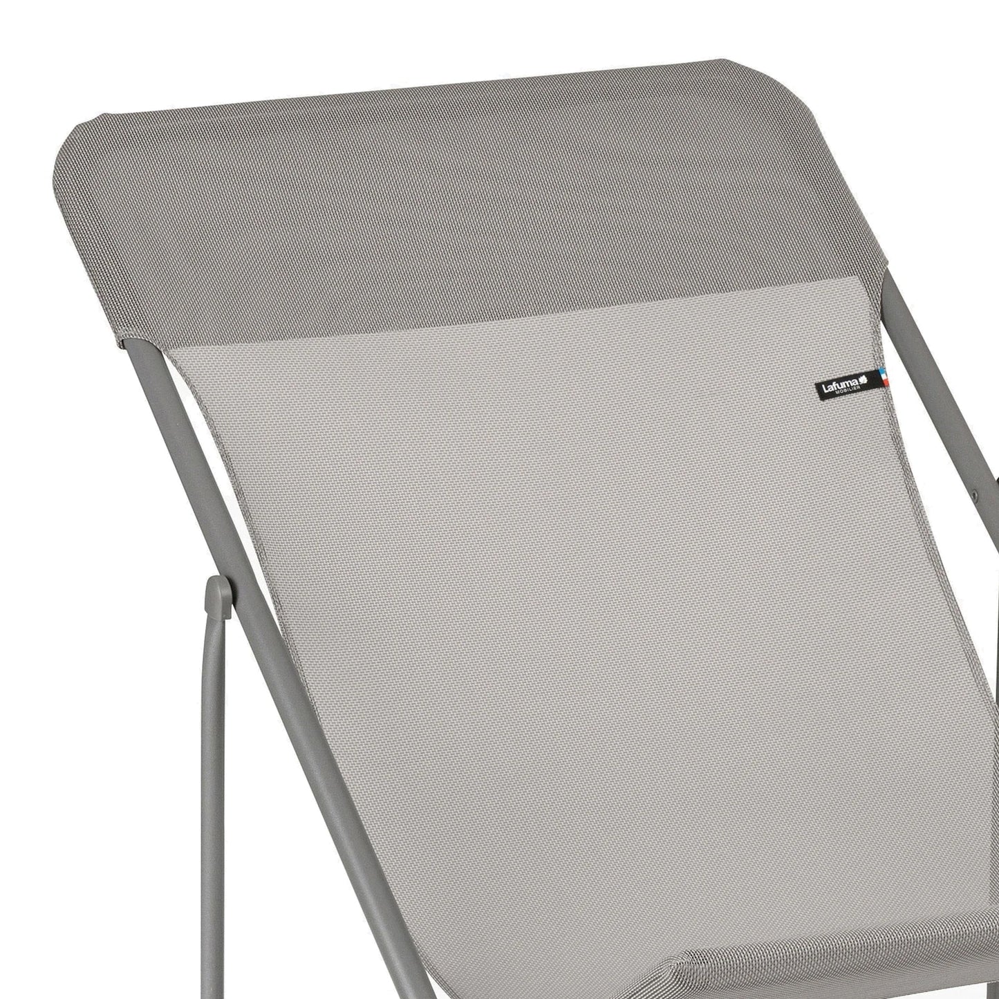 Lafuma Maxi Transat Colorblock Foldable Reclining Sling Deck Chair, Gray(2 Pack)