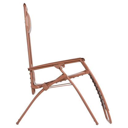 Lafuma R Clip Reclining Foldable Zero Gravity Relaxation Patio Chair, Canyon Red