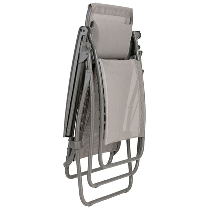 Lafuma R Clip Reclining Foldable Zero Gravity Relaxation Patio Chair, Terre Gray