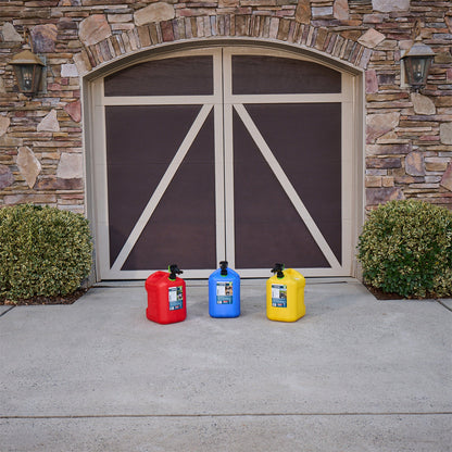 Scepter SmartControl Dual Handle Kerosene Can Container Jug, 5 Gal/18.9L, Blue