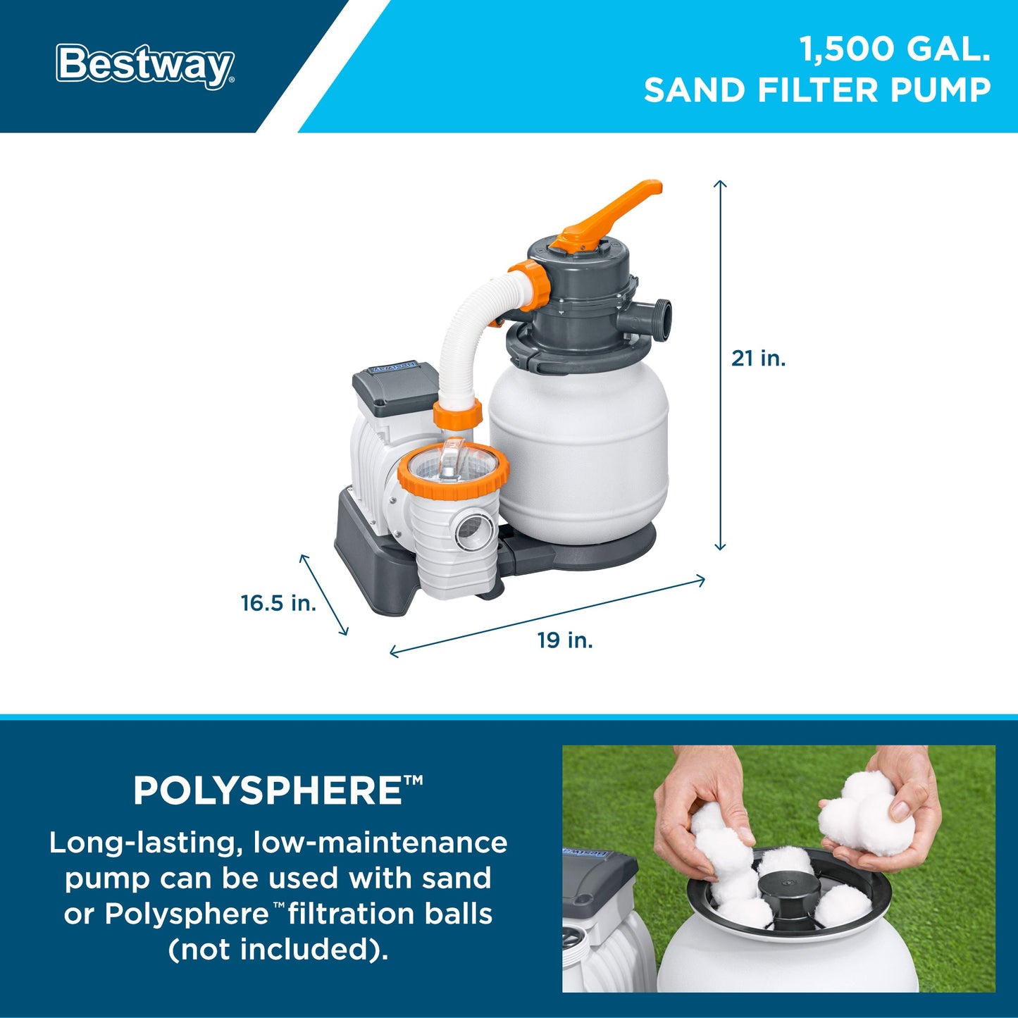 Bestway Hydrium 18' x 52" Round Steel Wall Above Ground Swimming Pool Set, Brown