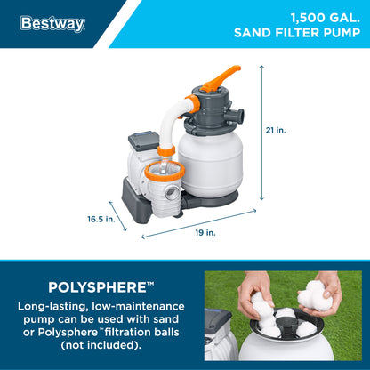 Bestway Hydrium 18' x 52" Round Steel Wall Above Ground Swimming Pool Set, Brown