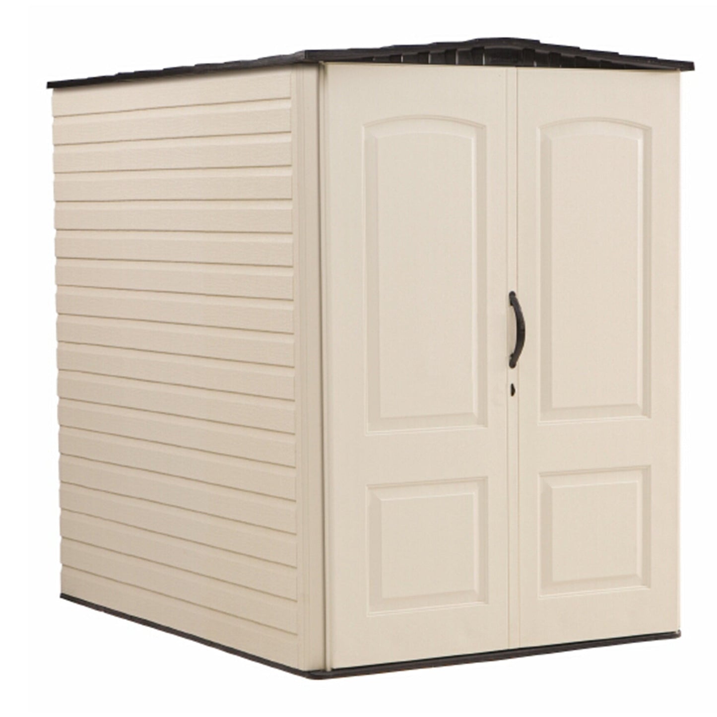 Rubbermaid Large 5x6 Ft Resin Weather Resistant Outdoor Storage Shed, Sandstone