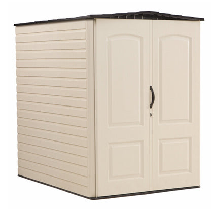 Rubbermaid Large 5x6 Ft Resin Weather Resistant Outdoor Storage Shed, Sandstone