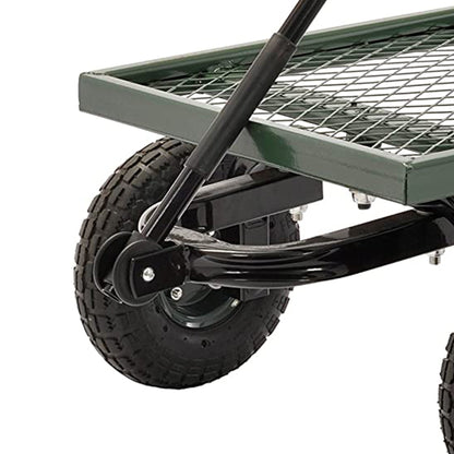 Juggernaut Carts GW3820-GR Steel Outdoor Utility Garden Wagon, Green Finish