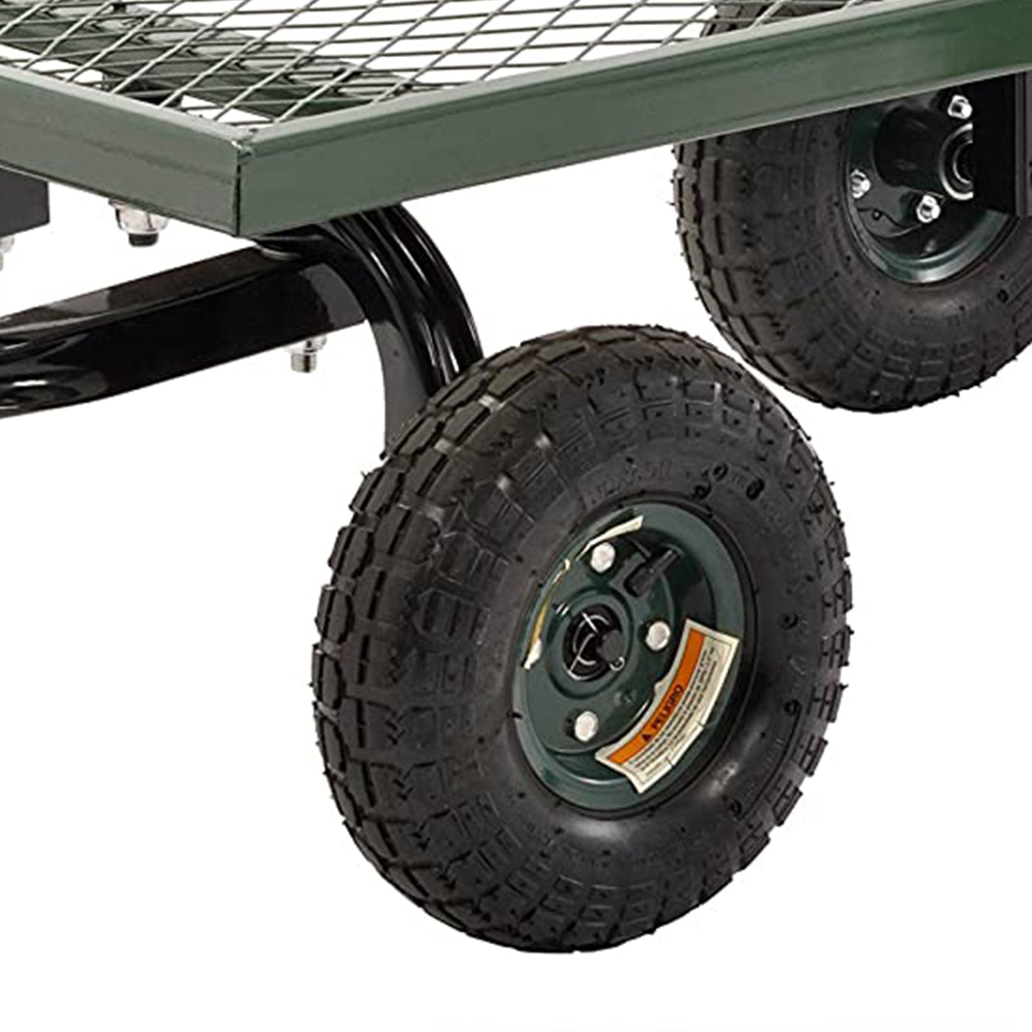 Juggernaut Carts GW3820-GR Steel Outdoor Utility Garden Wagon, Green Finish