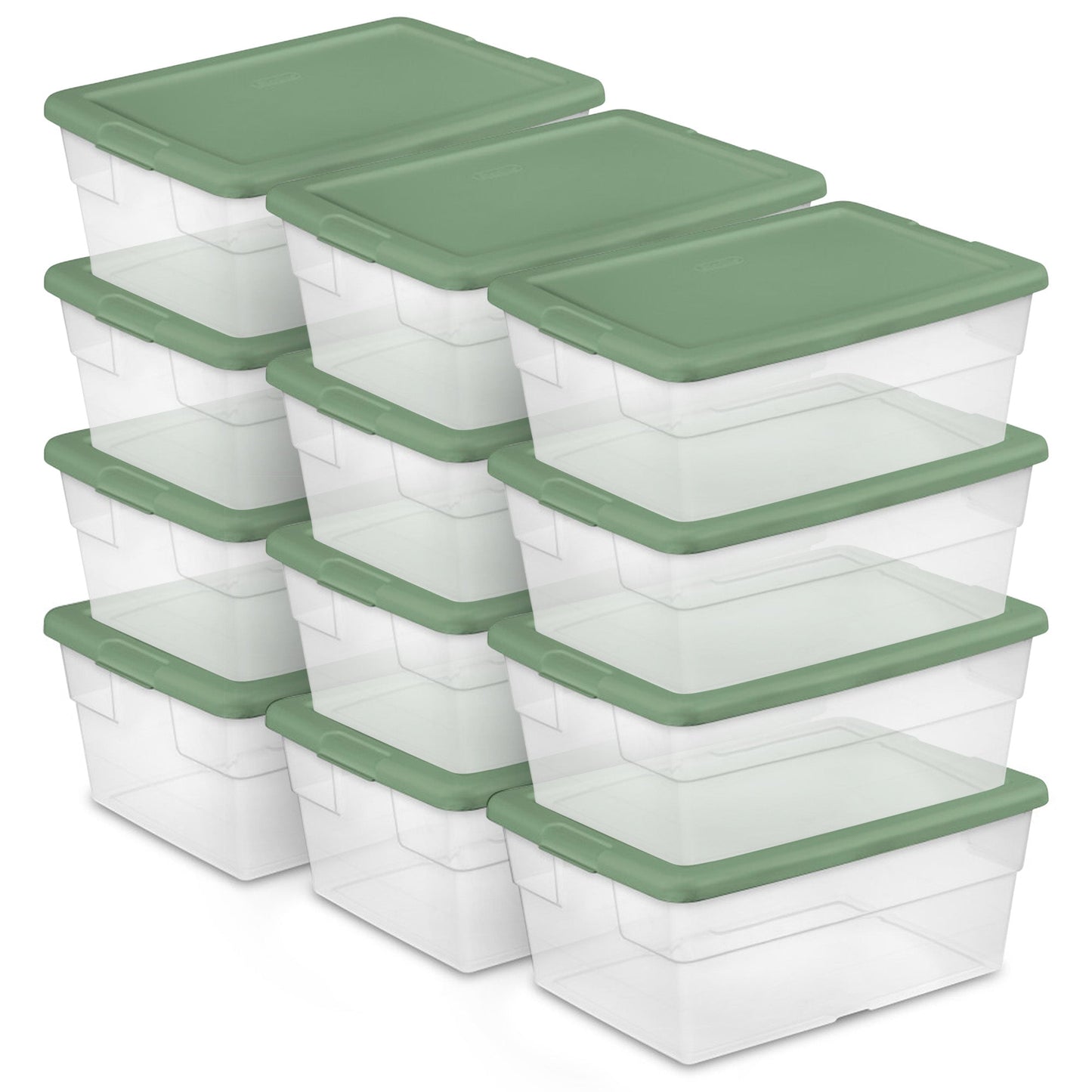 Sterilite 16 Qt Clear Plastic Storage Tote Home Organizer Bins w/Lid (24 Pack)