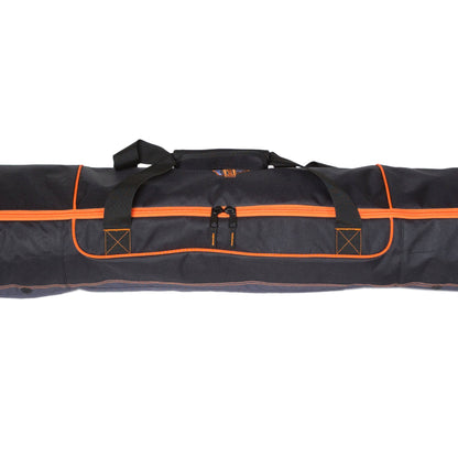 Sportube Traveler Padded 6 Foot Single Pair Ski & Pole Luggage Bag, Black/Orange