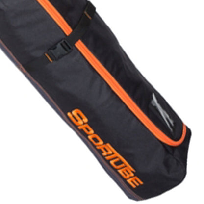 Sportube Traveler Padded 6 Foot Single Pair Ski & Pole Luggage Bag, Black/Orange