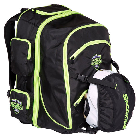 Sportube 44 Liter Overheader Airline Carry On Padded Gear & Boot Backpack, Green
