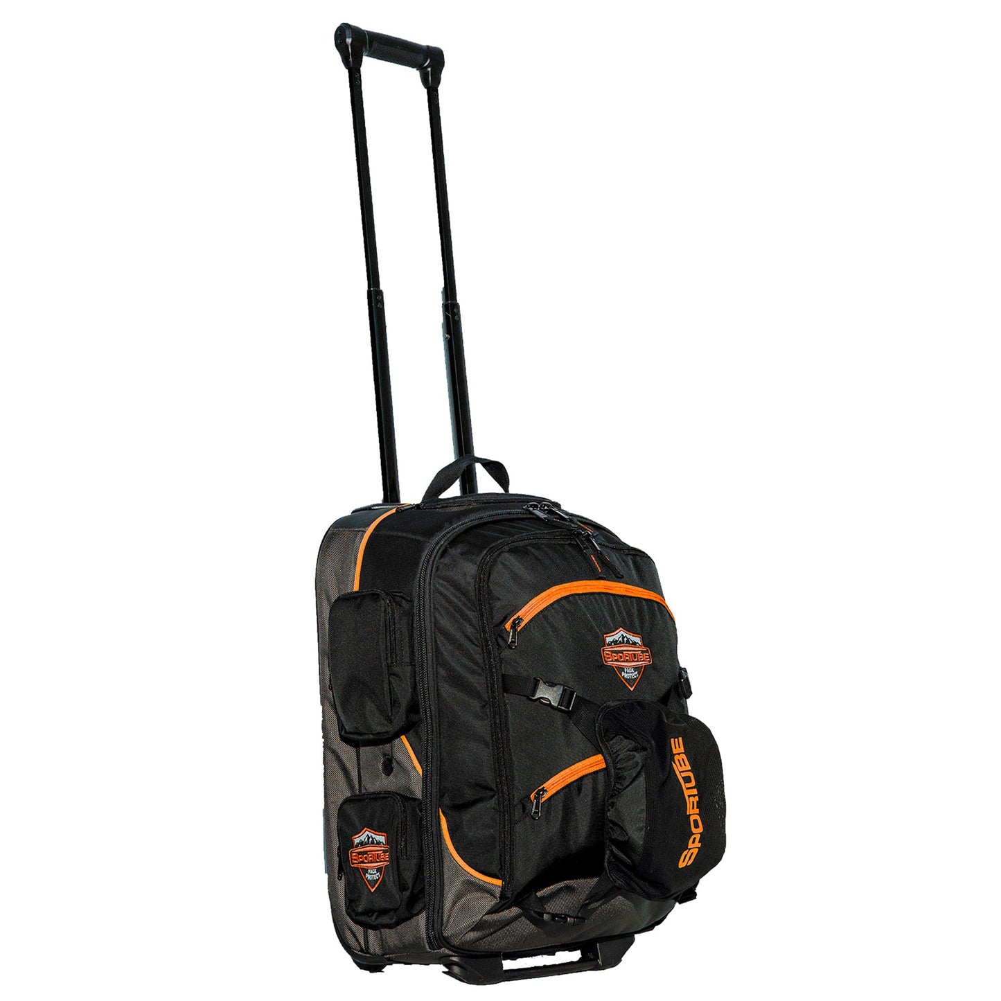 Sportube Cabin Cruiser Wheeled Carry On Padded Gear & Travel Boot Bag, Orange