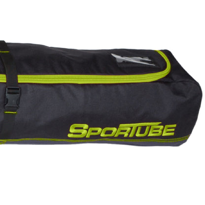 Sportube Traveler Padded 6 Foot Single Pair Ski & Pole Luggage Bag, Black/Green