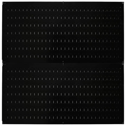 Wall Control 32" x 16" Horizontal Pegboard Garage Tool Organizer, Black (2 Pack)