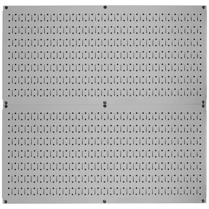 Wall Control 32" x 16" Horizontal Pegboard Garage Tool Organizer, Grey (2 Pack)