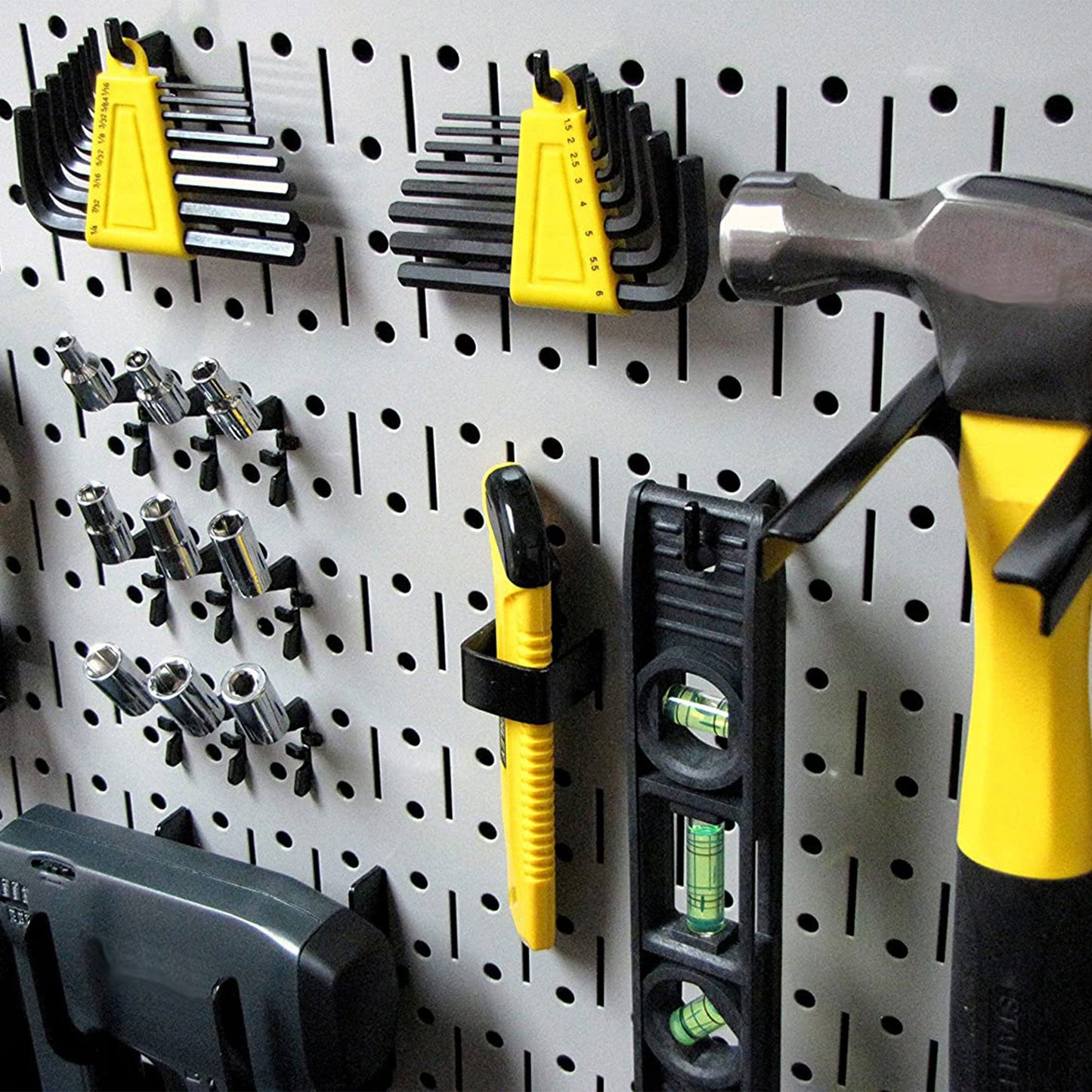 Wall Control 32" x 16" Horizontal Pegboard Garage Tool Organizer, Grey (2 Pack)