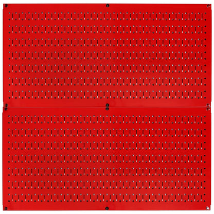 Wall Control 32" x 16" Horizontal Pegboard Garage Tool Organizer, Red (2 Pack)