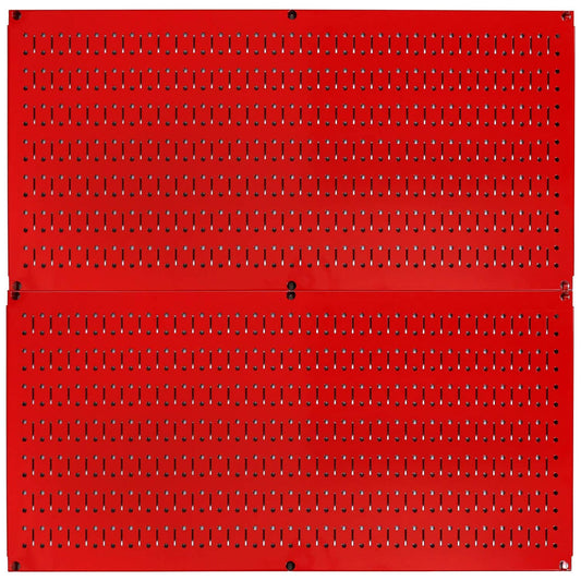 Wall Control 32" x 16" Horizontal Pegboard Garage Tool Organizer, Red (2 Pack)