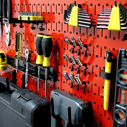 Wall Control 32" x 16" Horizontal Pegboard Garage Tool Organizer, Red (2 Pack)