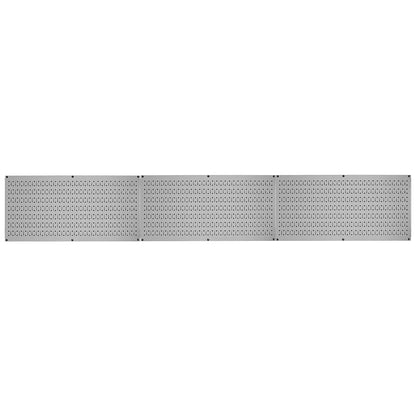 Wall Control 32" x 16" Horizontal Pegboard Garage Tool Organizer, Gray (3 Pack)