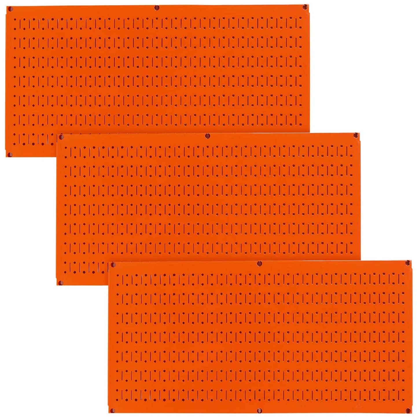 Wall Control 32" x 16" Horizontal Pegboard Garage Tool Organizer, Orange (3 Pk)