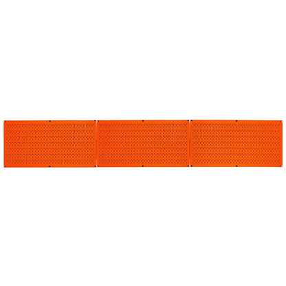 Wall Control 32" x 16" Horizontal Pegboard Garage Tool Organizer, Orange (3 Pk)