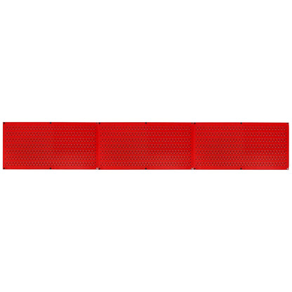Wall Control 32" x 16" Horizontal Pegboard Garage Tool Organizer, Red (3 Pack)