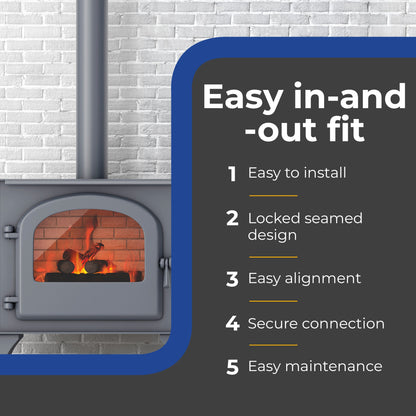 DuraVent DuraBlack 6" Drip Free Single Wall 90 Degree Elbow Stove Pipe, Black