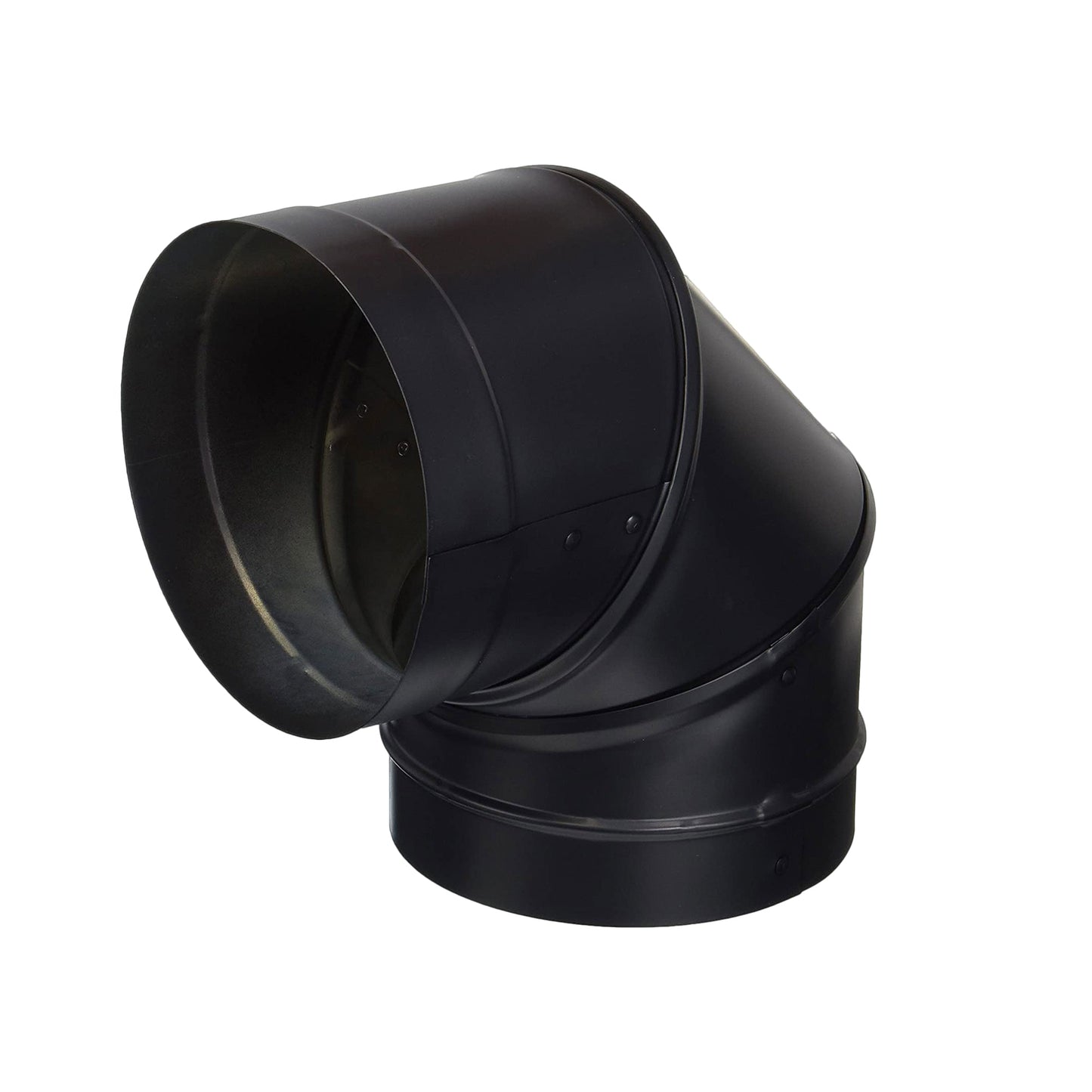 DuraVent DuraBlack 6" Drip Free Single Wall 90 Degree Elbow Stove Pipe, Black
