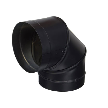 DuraVent DuraBlack 6" Drip Free Single Wall 90 Degree Elbow Stove Pipe, Black