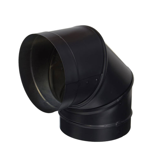 DuraVent DuraBlack 6" Drip Free Single Wall 90 Degree Elbow Stove Pipe, Black