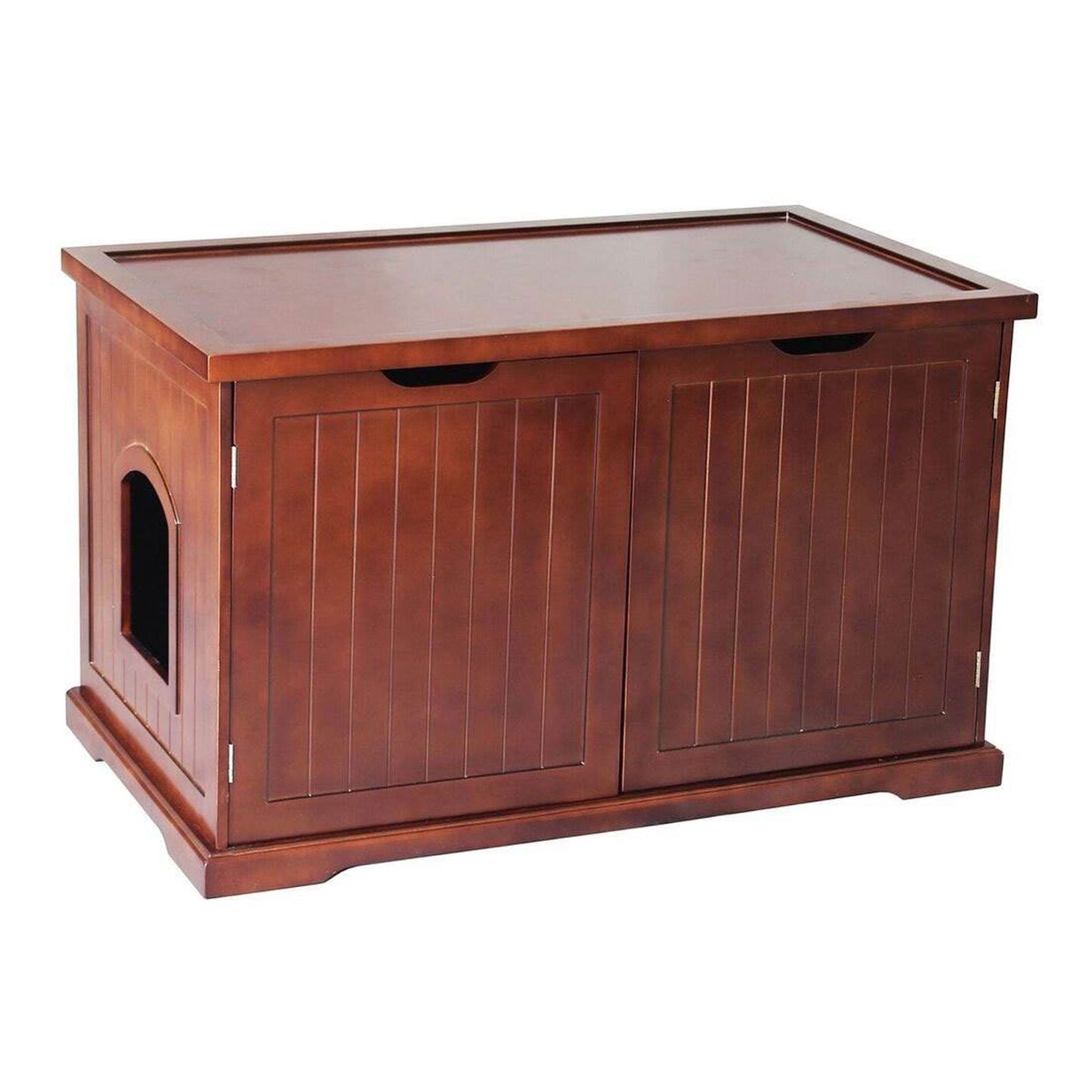 Merry Products Cat Washroom Storage Bench Boxes with Removable Partition Wall