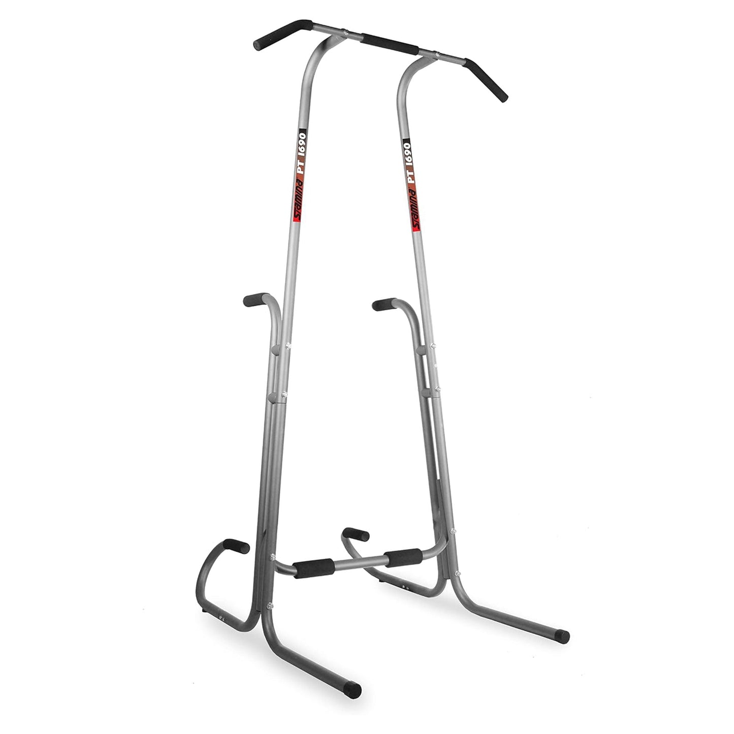 Stamina 1690 Power Tower Dip Pull Up Bar Exercise Station w/ Smart Workout App