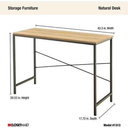 ClosetMaid Console Table/Desk, Home Decor Accent Entryway Furniture, Natural
