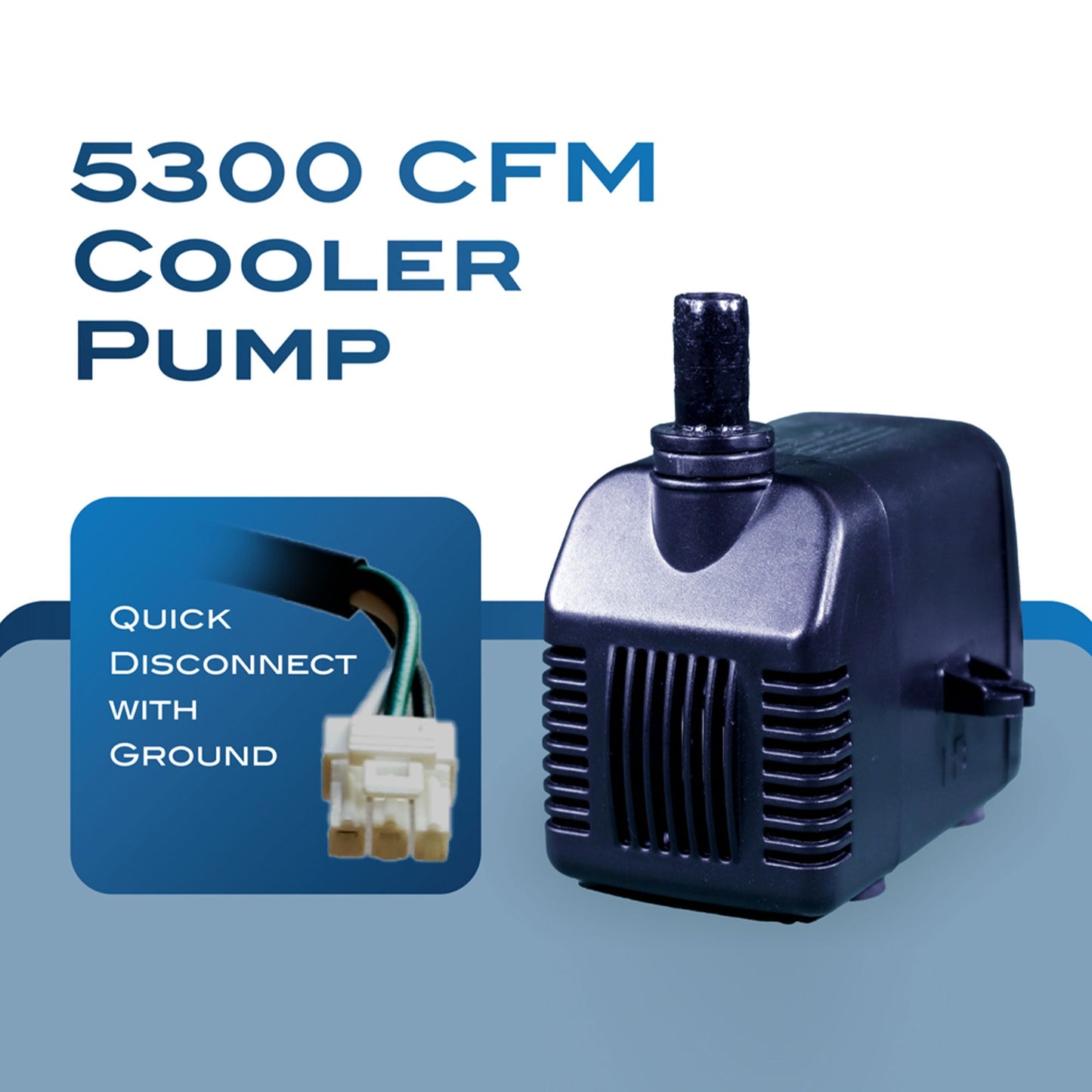 HESSAIRE 5300 CFM Submersible 170 GPH Water Pump Replacement w/ 3 Pin Connector