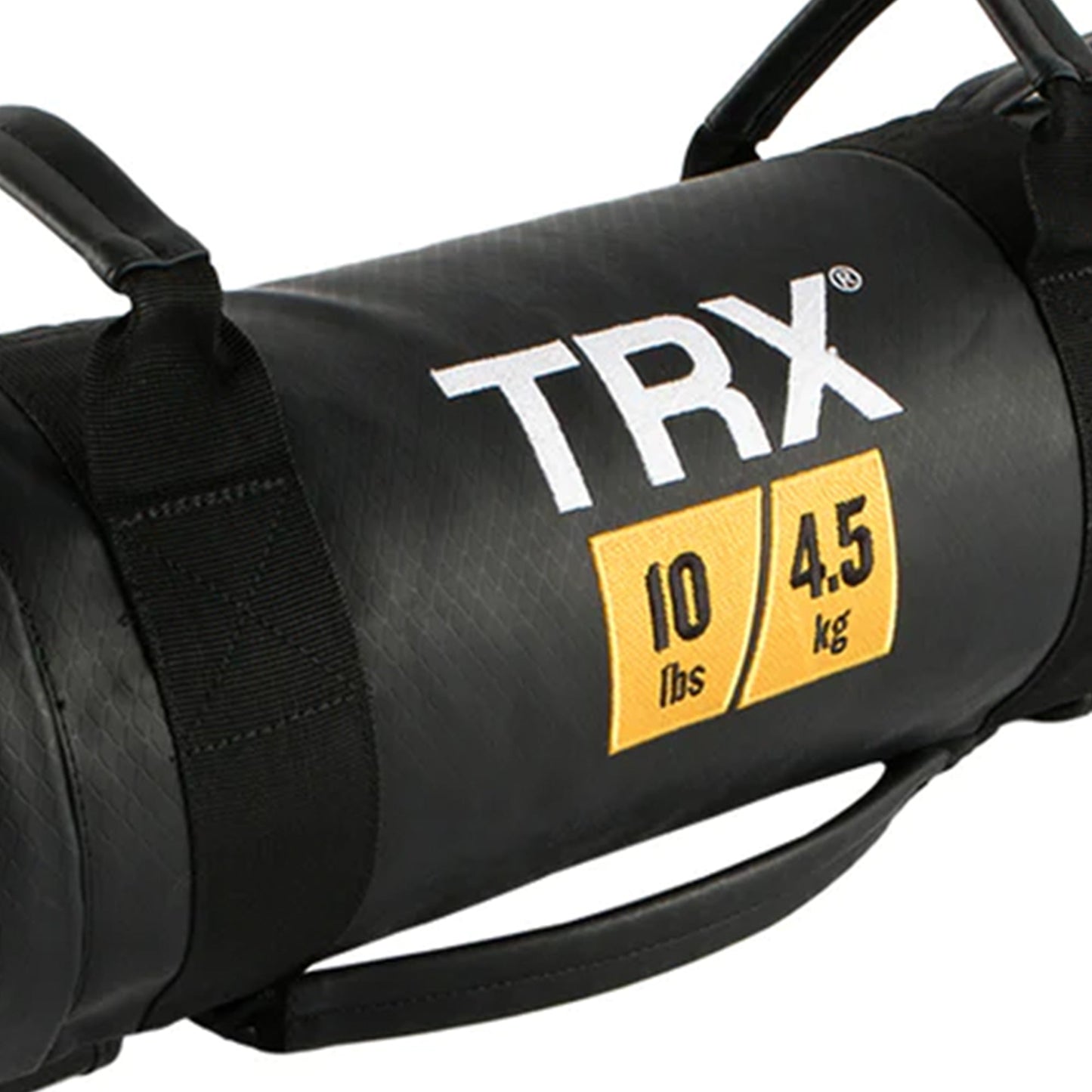 TRX Power Bag 10 Pound Vinyl Prefilled Sandbag Weighted Gym Exercise Bag, Black