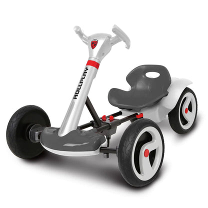 Rollplay FLEX Kart Foldable Ride-On Kids Tricycle 6V Battery Electric Car, White